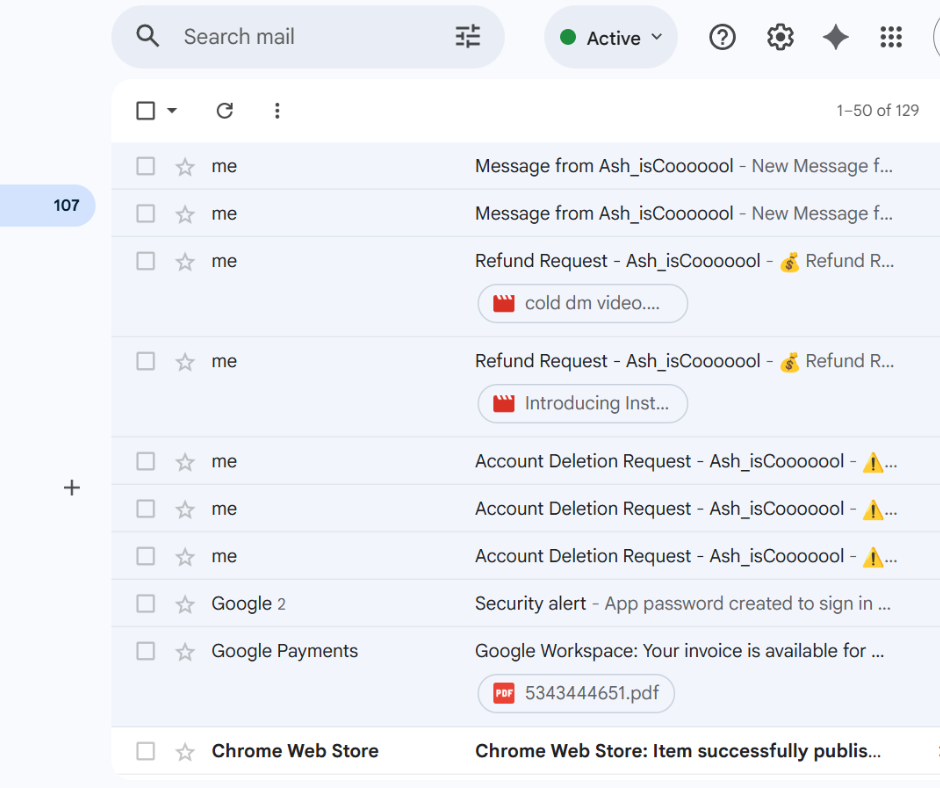 Gmail mockup